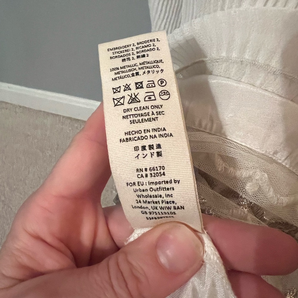 Free People Cream Maxi Dress with Embellished Bodice - Picture 14 of 16